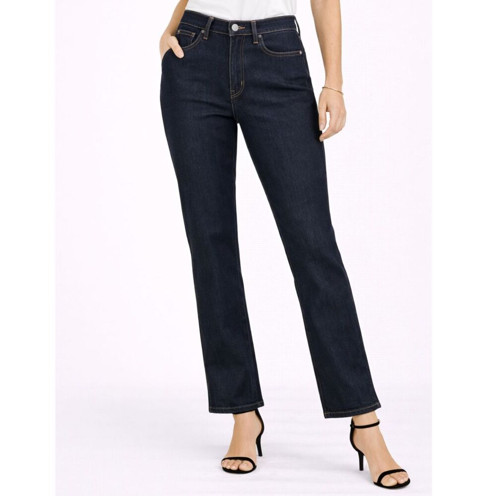 WeWoreWhat Dani The High Rise Dad Rigid Denim Jeans Dark Blue 27